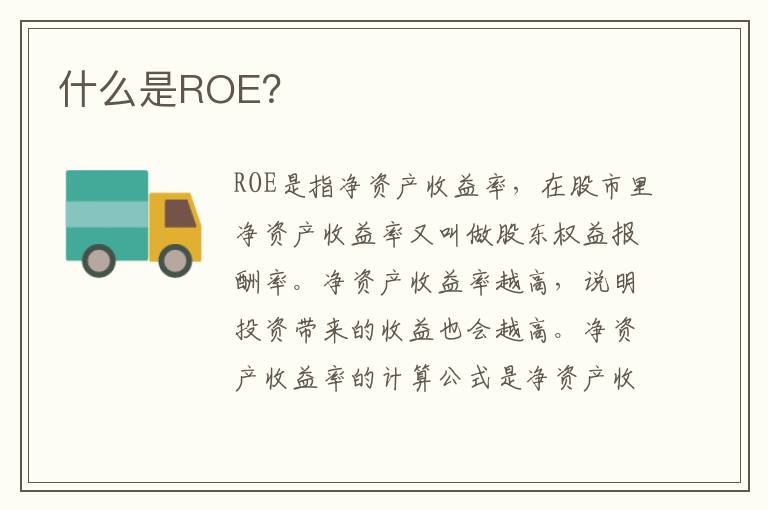 什么是ROE？