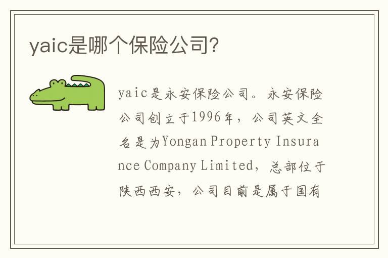 yaic是哪个保险公司？