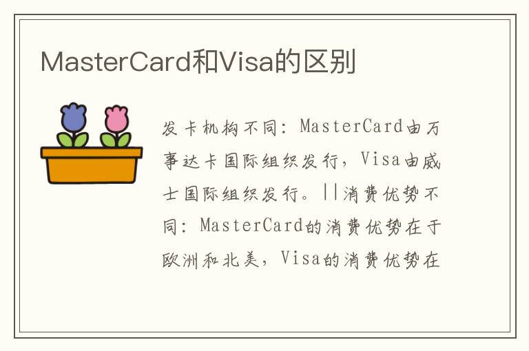 MasterCard和Visa的区别
