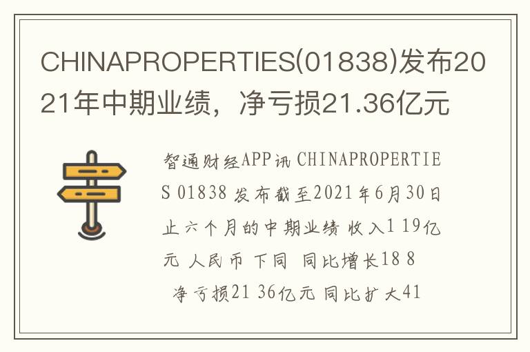 CHINAPROPERTIES(01838)发布2021年
